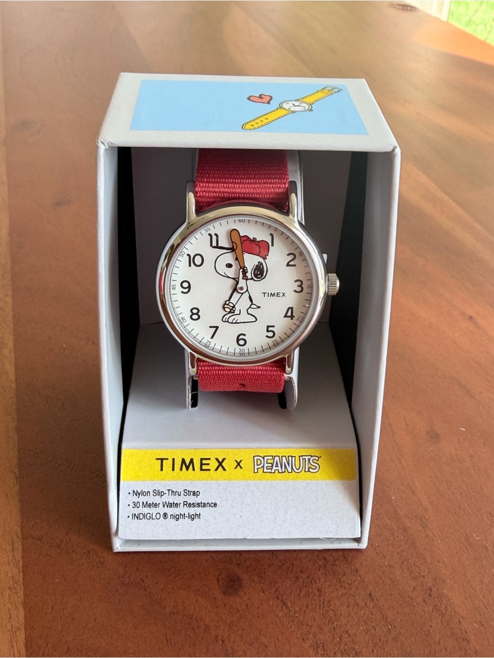 🐾 NWT Timex x Peanuts Snoopy 38mm Watch TW2R41400 Red Strap